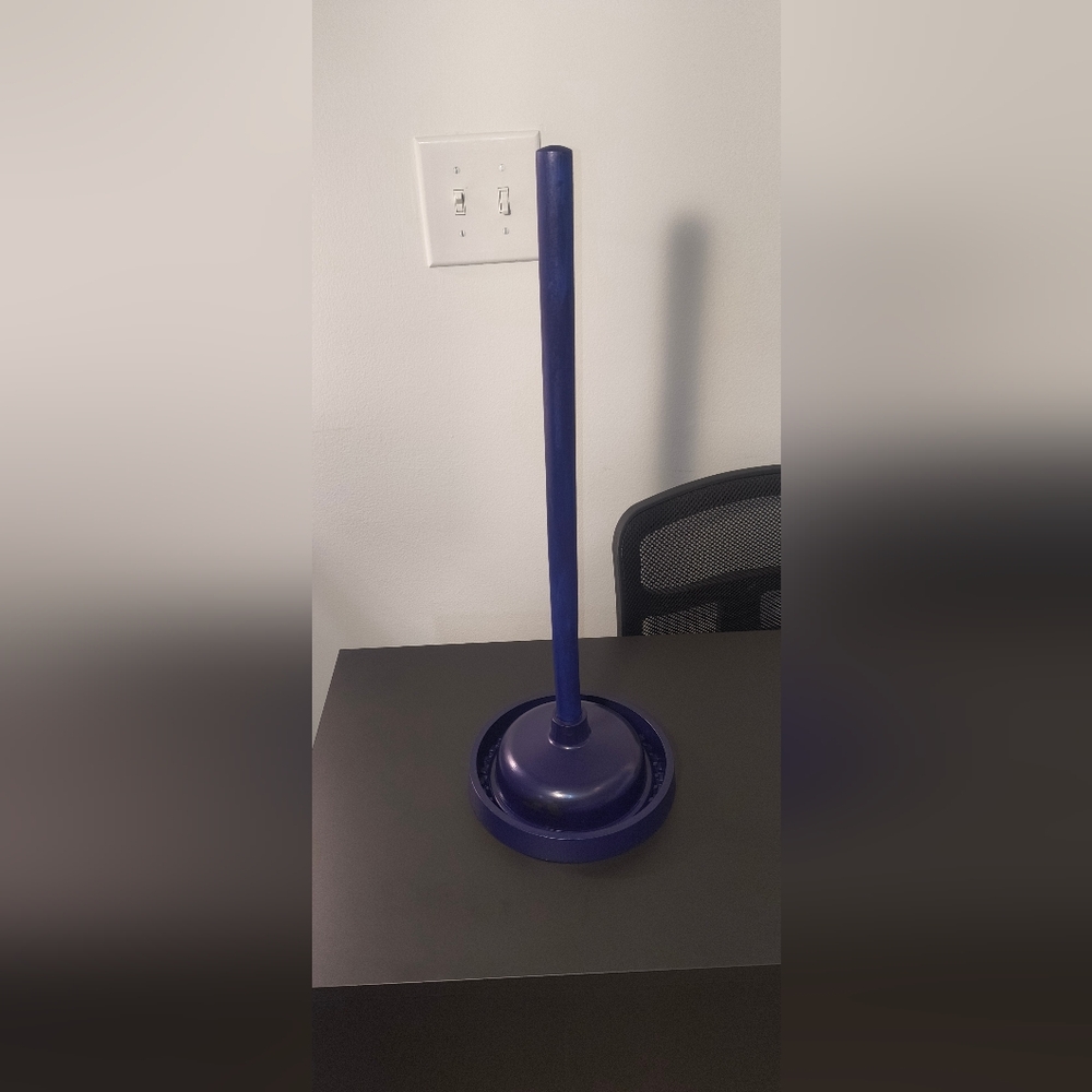 Blue 🔵 Toilet Plunger with Holder